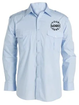 Long Sleeve Blue Uniform Shirt